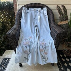 Driftwood Penelope Wide Leg - Faded Roses 34x32